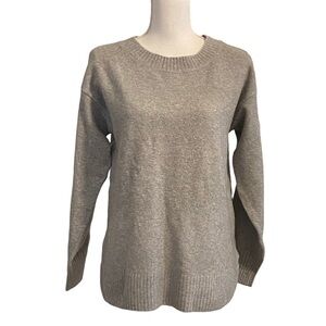 GAP Slouchy Crewneck Sweater SZ XS Petite Grey Knit Casual Comfy Winter NEW